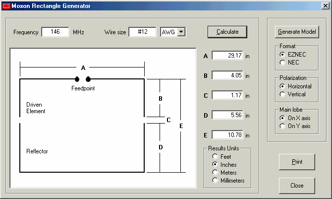 Moxon Beam Calculator - The Best Picture Of Beam